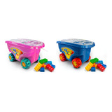 Carrinho Carriola Brinquedo Infantil Com Blocos De Montar