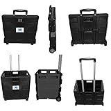 Carrinho Cesto De Compras Portátil Multiuso Dobrável Tipo Maleta Suporta Até 35kg