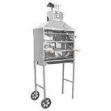 Carrinho Churrasco 80 Espetinho Churrasqueira Inox 2 Grelhas