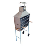 Carrinho Churrasco 80 Espetinho Churrasqueira Inox 2 Grelhas