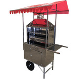 Carrinho Churrasco Churrasqueira 80cm Espetinhos Inox