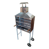 Carrinho Churrasco Espetinho Churrasqueira Inox 2 Grelhas