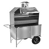 Carrinho Churrasqueira Churrasco Espetinhos Luxo Estendido Inox Rodas Pneumáticas Le06p Cefaz