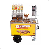 Carrinho Churros Gourmet Masseira Engrenagem 4 Doceiras R2