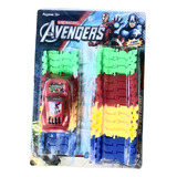 Carrinho Com Pista Dos Vingadores Flexível Fácil De Montar