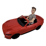 Carrinho Compatível Barbie Ken Conversível Com Boneco Brinde