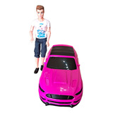 Carrinho Compatível Barbie Ken Conversível Com Boneco Brinde