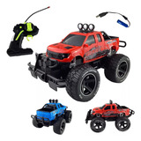 Carrinho Controle Remoto Jeep Recarregável Off road Com Led