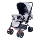 Carrinho De Bebê De Paseio Bambinelli Fox Cinza claro Com Chassi De Cor Preto