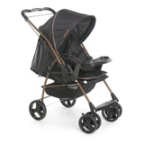 Carrinho De Bebê De Paseio Galzerano Milano Reversível Preto