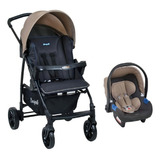 Carrinho De Bebê De Paseio Travel System Burigotto Carrinho Ecco Travel System Cz Bege Com Chassi De Cor Preto