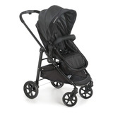 Carrinho De Bebê De Paseio Travel System Galzerano Carrinho Olympus New Black Com Chassi De Cor Preto
