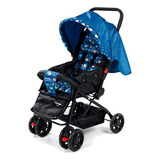 Carrinho De Bebê Luck Voyage Azul Boreal Cor Do Chassi Preto