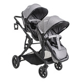 Carrinho De Bebê Para Gêmeos Pair Melange Cinza Kiddo