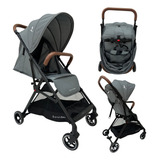 Carrinho De Bebê Passeio Compacto Zurich Cinza Premium Baby