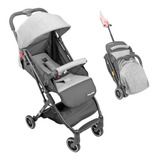 Carrinho De Bebê Passeio Premium Bag Prime Baby Cor Cinza