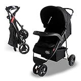 Carrinho De Bebê Passeio Triciclo 3 Rodas Urban Preto Baby Style
