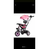 Carrinho De Bicicleta 3 Rodas Passeio Cor Rosa Baby Style