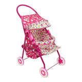 Carrinho De Boneca Bebê Elise Luxo Rosa