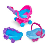 Carrinho De Boneca Bebê Reborn Infantil Berço Banheira