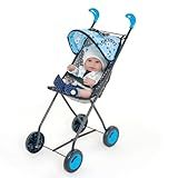 Carrinho De Boneca Bebê Reborn Semi Luxo Azul