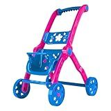 Carrinho De Boneca De Passeio Brinquedo Infantil Menina Dobrável PREMIUM 74cm Felix Magazine AZUL C ROSA 