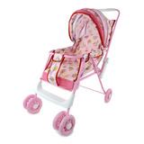 Carrinho De Boneca Luxo 2 Em 1 Mep Kids B7 Rosa