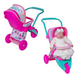 Carrinho De Boneca Ninos 3 Rodas Bebê Reborn Brinquedo Alive