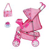 Carrinho De Boneca Reborn Milano Luxo Oliveira Bolsa