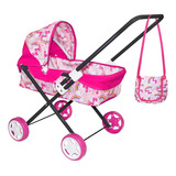 Carrinho De Boneca Rosa Reborn Carro Berço Brinquedo