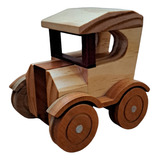 Carrinho De Brinquedo Retrô Madeira Ford Clássico Antigo