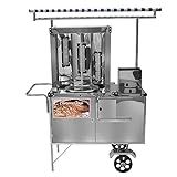 Carrinho De Churrasco Grego Cefaz Inox Rodas Maciças E Toldo L19m T