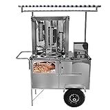 Carrinho De Churrasco Grego Cefaz Inox Rodas Pneumáticas E Toldo L20p T