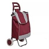 Carrinho De Compras Dobrável E Impermeável Suporte Até 30kg Vermelho