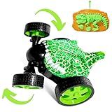 Carrinho De Controle Infantil De Dinossauro Com Luz Resistente Gira 360 Stunt Car Carro Maluco Para Crianças Formato De Dino Recarregável