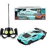 Carrinho De Controle Remoto Recarregável Raider Com Luz LED 3D Alta Velocidade Brinquedo Infantil Verde Água