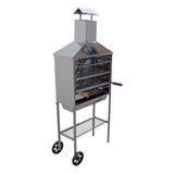 Carrinho De Espetinho Móvel Churrasco De Inox Pequeno