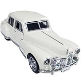 Carrinho De Ferro Clássico Fleetwood Miniatura Coleção 1-32 Abertura De Portas Fricção -Branco Pérola-