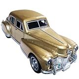 Carrinho De Ferro Clássico Fleetwood Miniatura Coleção 1-32 Abertura De Portas Fricção -Dourado-