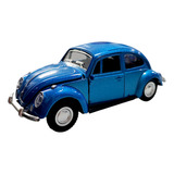 Carrinho De Ferro Fusca 1 32 Miniatura Fricção Coleção Top