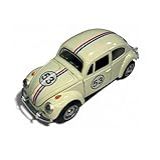 Carrinho De Ferro Fusca 53- Miniatura De Carro Colecionável- Abre Portas E Capô- Com Fricção- Bege- 12 CM