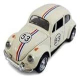 Carrinho De Ferro Fusca 53 Miniatura De Carro Colecionável Abre Portas E Capô Com Fricção Bege 12 CM