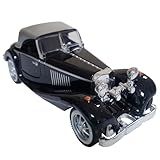 Carrinho De Ferro Mercedes 500k Miniatura Vintage Coleção 1-32 Clássicos -Preto-