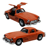 Carrinho De Ferro Mercedes Asa De Gaivota Limited Fricção Cor Laranja claro