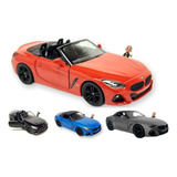Carrinho De Ferro Miniatura Bmw Z4 Vermelho Conversível 1 34