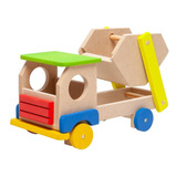 Carrinho De Madeira Mdf Caminhão Caçamba Tira Entulho