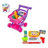 Carrinho De Mercado C Caixa Registradora Acessorios Infantil