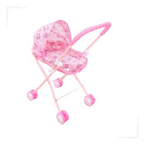 Carrinho De Passeio Boneca Infantil Rosa Menina Bebê Reborn