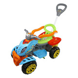 Carrinho De Passeio Infantil Quadriciclo Haste Pedal Menina Cor Colorido