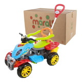 Carrinho De Passeio Infantil Quadriciclo Pedal Empurrar Bebe